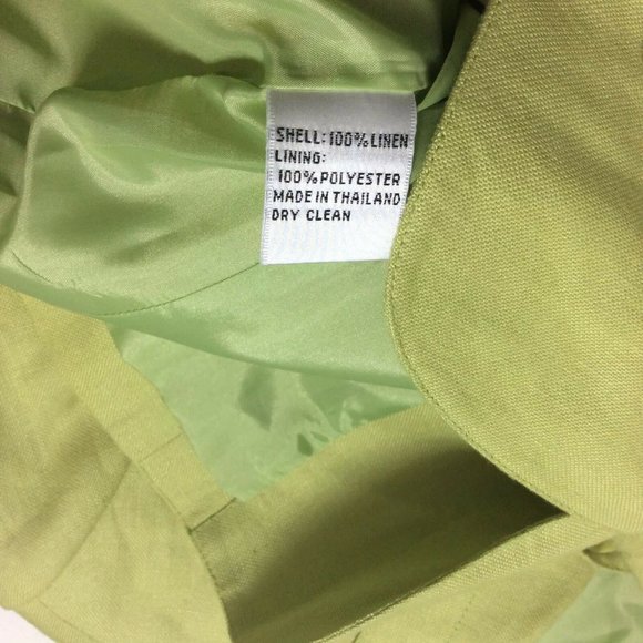 Talbots Womens Size 10 Petite Green Irish Linen - Picture 6 of 6
